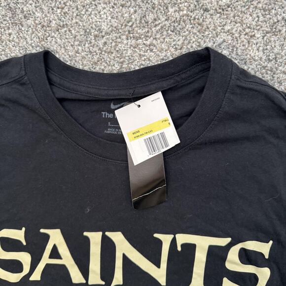 New Orleans Saints Shirt Mens Small Black NFL Football Nike Team Apparel Tee - Picture 2 of 13